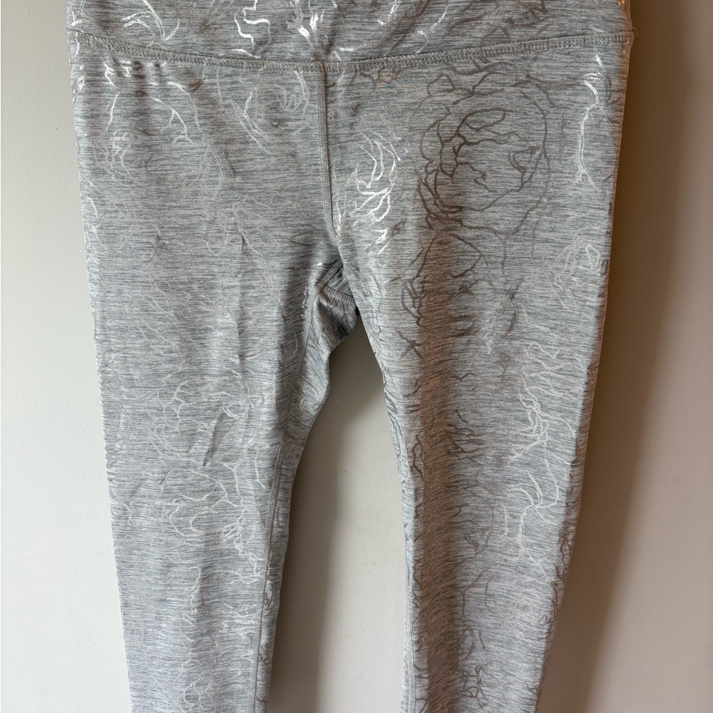 GAIAM Light Gray Patterned Leggings